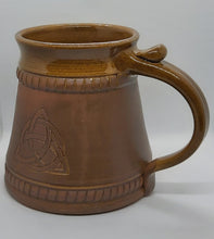 Load image into Gallery viewer, Celtic Mug Trinity Keltik Tankard 20oz Handmade Ceramic Pottery Beer Cider Coffee Cup Anniversary Present Collectible Unique Gift - Arts and Beauty Ltd