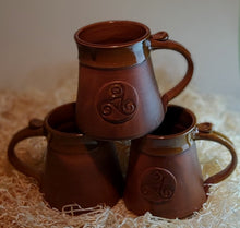 Load image into Gallery viewer, Celtic Mug Triskele Keltik Tankard 20oz Handmade Ceramic Pottery Beer Cider Coffee Cup Anniversary Christmas Present Collectible Unique Gift - Arts and Beauty Ltd