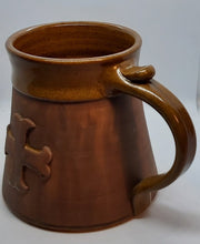Load image into Gallery viewer, Cross Mug Medieval Tankard 20oz Handmade Ceramic Pottery Beer Cider Coffee Cup Anniversary Christmas Present Collectible Unique Gift - Arts and Beauty Ltd