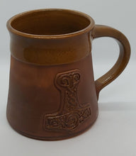 Load image into Gallery viewer, Viking Mug Thor's Hammer Tankard 15oz Handmade Ceramic Pottery Coffee Beer Cider Cup Anniversary Christmas Present Collectible Unique Gift - Arts and Beauty Ltd