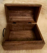 Load image into Gallery viewer, Wooden Box With Elephants Large Mango Wood Gift Box Jewellery Box Personal Treasure wooden Box or Storage Box Dom Shape - Arts and Beauty Ltd