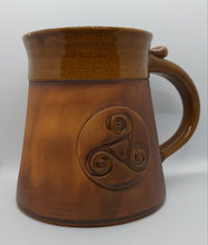 Load image into Gallery viewer, Celtic Mug Triskele Keltik Tankard 20oz Handmade Ceramic Pottery Beer Cider Coffee Cup Anniversary Christmas Present Collectible Unique Gift - Arts and Beauty Ltd

