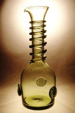 Load image into Gallery viewer, Glass Set Medieval Carafe and 4 Shot Glasses Hand Blown Glass For Liquors Spirits Special Occasions  Anniversary Family Celebrations - Arts and Beauty Ltd
