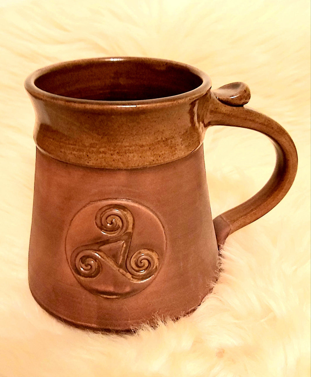 Celtic Mug Triskele Keltik Tankard 20oz Handmade Ceramic Pottery Beer Cider Coffee Cup Anniversary Christmas Present Collectible Unique Gift - Arts and Beauty Ltd