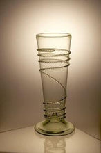 Load image into Gallery viewer, Medieval Glass Mug Beaker with Spine Handblown Replica 200ml Unique Special Gift Personal Present Gorgeous Drinking Glass - Arts and Beauty Ltd

