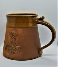 Load image into Gallery viewer, Viking Mug Thor&#39;s Hammer Tankard 20oz Pagan Handmade Ceramic Pottery Beer Cider Coffee Cup Anniversary Christmas Present Collectible Unique Gift - Arts and Beauty Ltd
